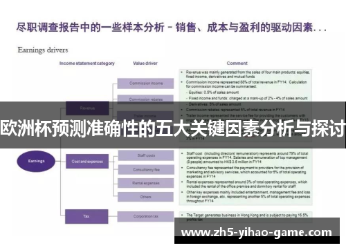 欧洲杯预测准确性的五大关键因素分析与探讨